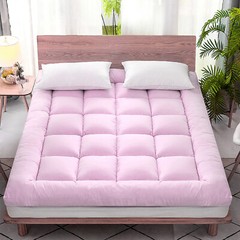 Soft Quilt Mattress Pad Topper Fitted Cooling Breathable Bed Protector Washable