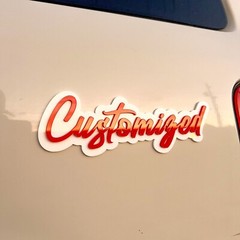 Custom Car Acrylic Emblem Badge MULTI COLOR Customized Text Names