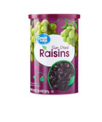 (2 pack) Great Value Sun-Dried Raisins Canister, 20 oz (1lb 4oz) 567g