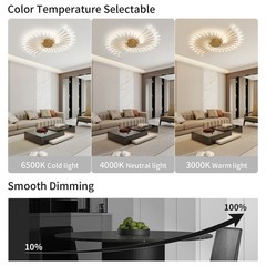 42-Light Fireworks Ceiling Light LED Flush Mount App Remote Dimmable Modern