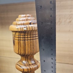 Wood Manual Pepper Mill Grinder Salt Shaker 14 in Large Traditional Brown Stripe