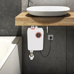 4.57*2.76*7.68in White 3000W ABS& 304 Stainless Electric Instant Water Heater