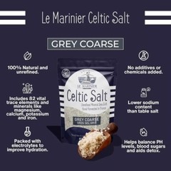 Light Grey Celtic Sea Salt Natural No Additives Hand Harvested Resealable Bag