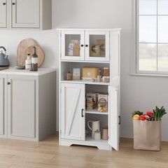 Kitchen Pantry Cabinet, Standing Cupboard,Storage Cabinet for Living Room, White