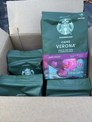 Verona Ground Coffee Dark Roast 7lbs Starbucks Caffe 28oz x 4 Bags LOT