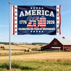 3x5Ft USA 250th Anniversary Flag 1776-2026 250 Years America Single-Sided