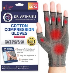 Doctor Developed Compression Gloves for Women and Men, Open-Finger Arthritis