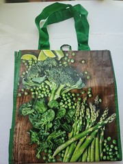 Meijer Reusable Tote Bag Grocery Shopping Vegetables Logo Multi Color 8x13x14″