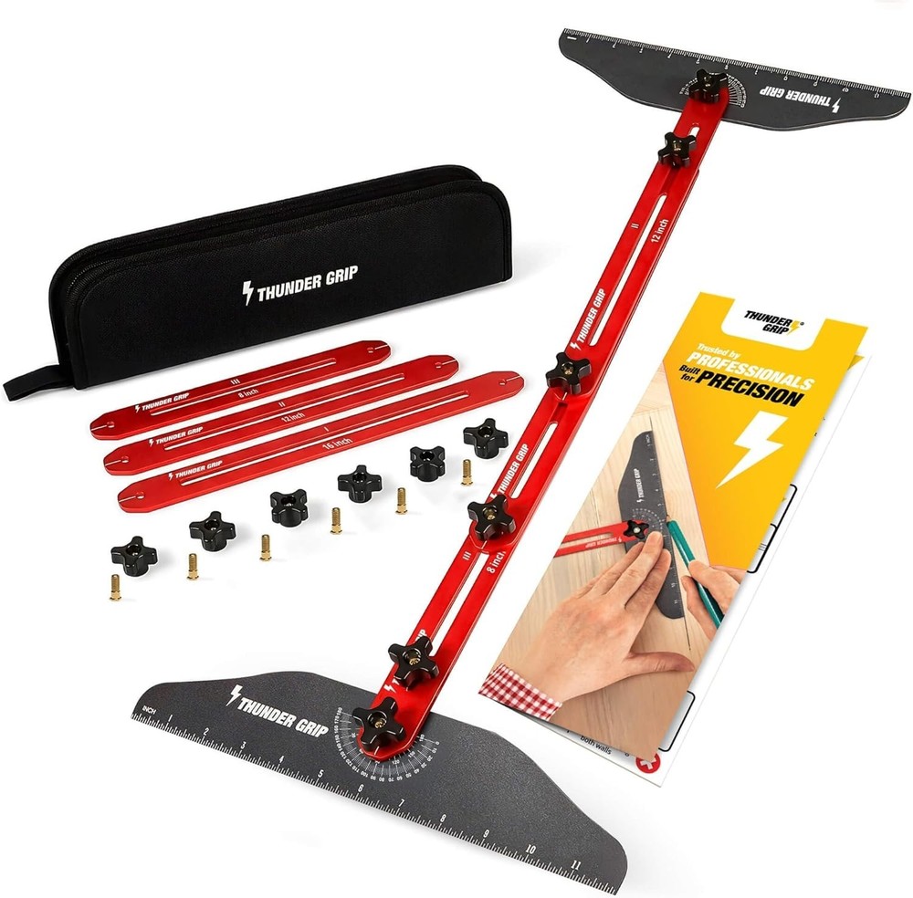 Stair Tread Template Tool – Red Adjustable Stairs Jig Tool & Measuring Tools …