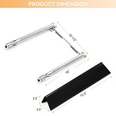 Flavorizer Bars and Grill Burner for Weber Spirit I II 200 Series E210 E220 S210