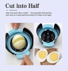 3-in-1 Egg Slicer Cutter & Strawberry Divider – Boiled Egg Slicing Tool