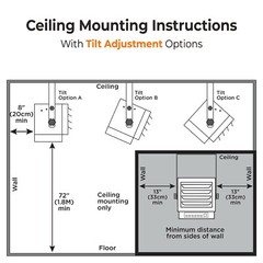 Comfort Zone 7,500 Watt, 240 Volt Industrial Ceiling Mounted Heater with Remote