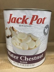 Water Chestnut Sliced (Jack Pot Brand) 6 Lb 9 Oz (3 Kg)