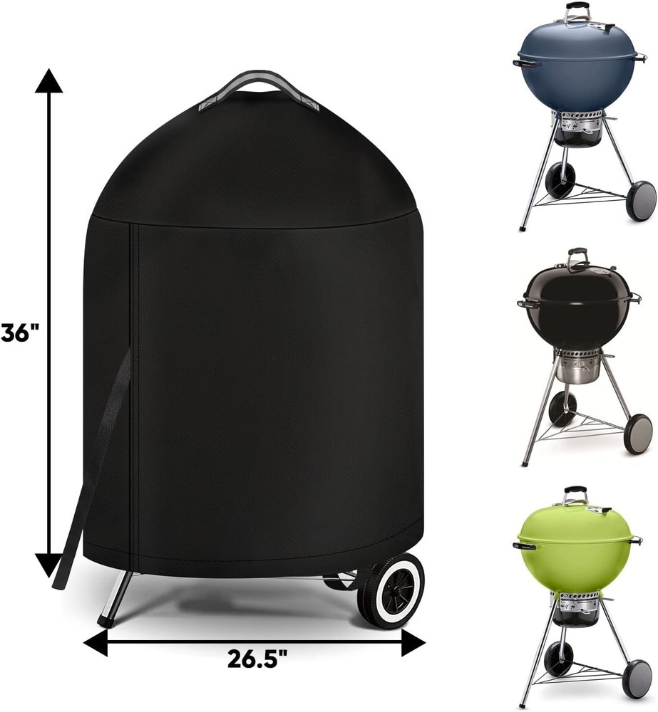 Grill Cover for Weber 22 Inch Charcoal Kettle- Heavy Duty Waterproof BBQ Cover