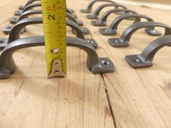 12 Cast Iron Kitchen Cabinet Handles *SOME RUST* Drawer Pulls Nickel Silver Door