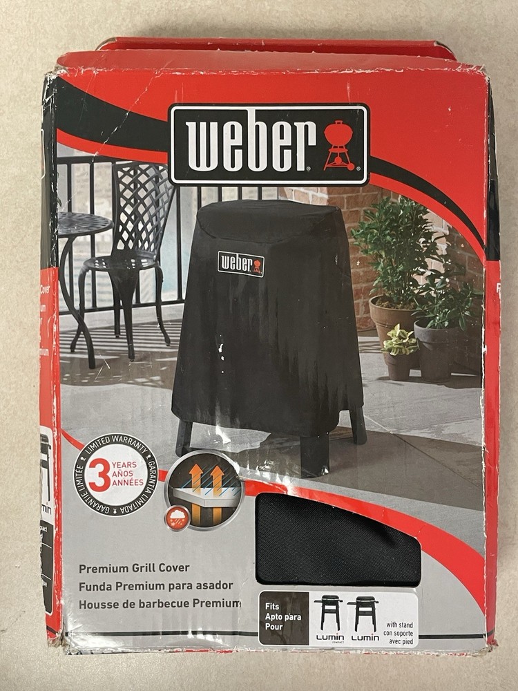 Weber #7196 Premium Grill Cover for Lumin/Lumin Compact Electric Grill w/ Stand