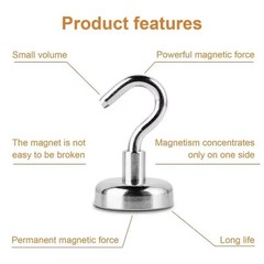 10 Pack Dia Strong Magnetic Hook Hanger N52 Neodymium Clamping Magnet Hooks USA