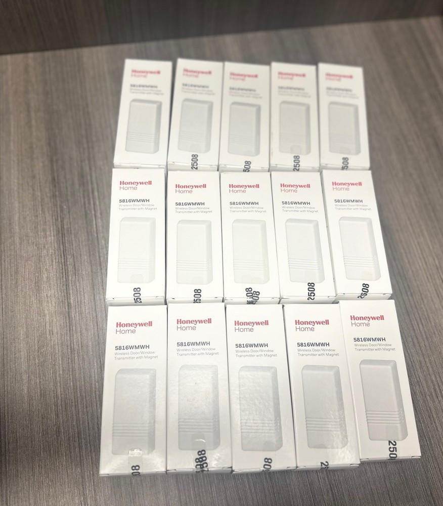 15 x Honeywell Residio 5816WMWH Wireless Door/Window Transmitters With Magnets