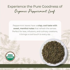 Starwest Botanicals Organic Peppermint Leaf 16 Ounce (Pack of 1), No Color