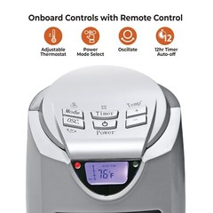 Comfort Zone Oscillating Digital Tower Space Heater with Remote Control