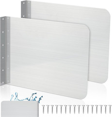 2 Pcs Stainless Steel Side Splash Guard for Sink 20 X 12 Inch Wall Mount Guard w