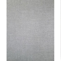 Contemporary Modern Gray plain faux fabric vinyl non woven textured Wallpaper