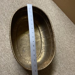 Vintage Brass Indoor Oval Planter 15” Long 6” Tall 10.25” Wide Big & Beautiful