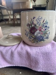 Home & Garden Party Ltd Floral cookie jar Stoneware 64 onz