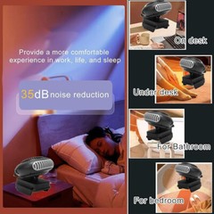 Small Space Heater 170W 2 Gears 18V Battery Operated Electric Fan Heater