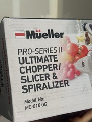 Mueller Food Chopper Slicer Spiralizer Kitchen Tool Stainless Steel Blades New