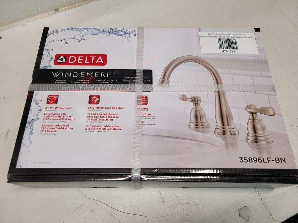 NEW Delta Windemere Wide Spread Faucet 35896LF-BN Brushed Nickel