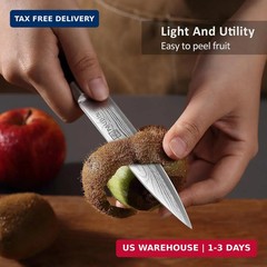 PAUDIN Utility Knife, 5 Inch Chef Knife, Ultra Sharp High Carbon Stainless Steel