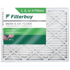 Filterbuy 20x25x6 Air Filters, AC Furnace for Aprilaire Space Gard 201 (MERV 8)