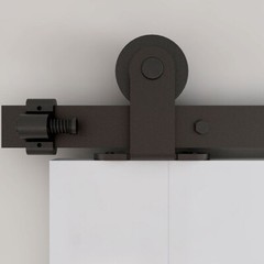 4-20FT Sliding Barn Wood Door Hardware Closet Track Kit For Single/Double/Bypass