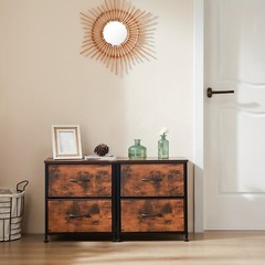 2 Drawer Dresser Nightstand Pack Of 2 Bedroom Storage Organizer Cabinet Fabric