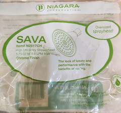 Pair of SAVA 1-Spray 4.4 in Single Wall Mount 1.75 GPM Fixed Shower Head, Chrome