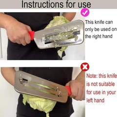 1 pc Stainless Steel Cabbage Slicer Vegetable Shredder with Handle