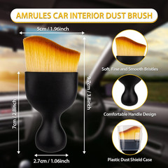 2PCS Car Interior Detailing Brush Soft Dusting Cleaner for Dashboard Air Vent