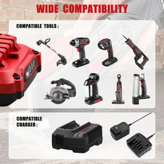 2PACK 20Volt For Craftsman V20 8.0Ah Li-ion Battery CMCB204 CMCB202 /Charger