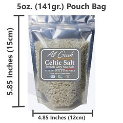 All Goods 5Oz Coarse, Hand Harvested Celtic Salt Organic 82 Minerals Coarse, Fr