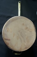 Vintage Copral Portugal Copper Double Boiler Sauce Pan Pot w/Lid Brass & Handles