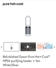 Dyson Pure Hot+Cool Link Air Purifier w. Remote Heater & Cooler HP04 – Colors