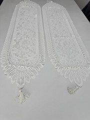 white lace table runner Size 14 X 56 Inch Set Of 2