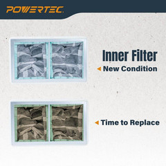 1-Micron Activated Carbon Inner Filter for WEN 3410, POWERTEC AF4000/AF4001, Rep