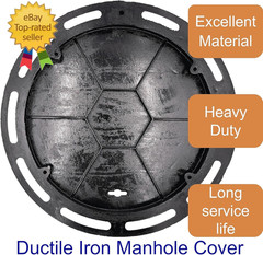 24 in Cast Iron Manhole Cover and Frame for 24″ Corrugated Pipe, B Class 28100