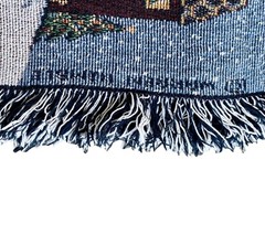 Calendar Tapestry Throw Blanket Grandma and Grandpa 12 Months Seasons Fringe