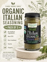 Frontier Co-op Organic Italian Seasoning Pack of 3 Bulk Mediterranean Oregano