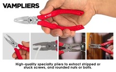 VAMPLIERS 6.25″ Stripped Screw Extractor Pliers Made in Japan High Carbon Steel