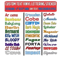 Custom Decal Sticker Vinyl Lettering Personalized Text,Window Wall Car Truck (14