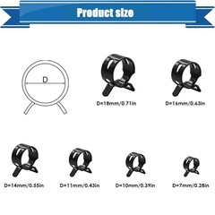 Self Clamping Spring Hose Clips Carbon Steel Clamps Sealing Radiator Heater OEM